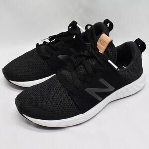 New Balance Fresh Foam black lace up casual athletic sneakers women's size 8